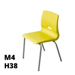 [%Ean%]-1_SD.ST.4GF.M4.GL-arredaLAB-SEDUTA SALICE h38cm, struttura grigia, seduta giallo SD.ST.4GF.M4.GL
