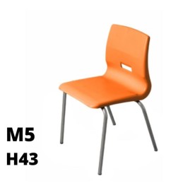 [%Ean%]-1_SD.ST.4GF.M5.AR-arredaLAB-SEDUTA SALICE h43cm, struttura grigia, seduta arancione SD.ST.4GF.M5.AR