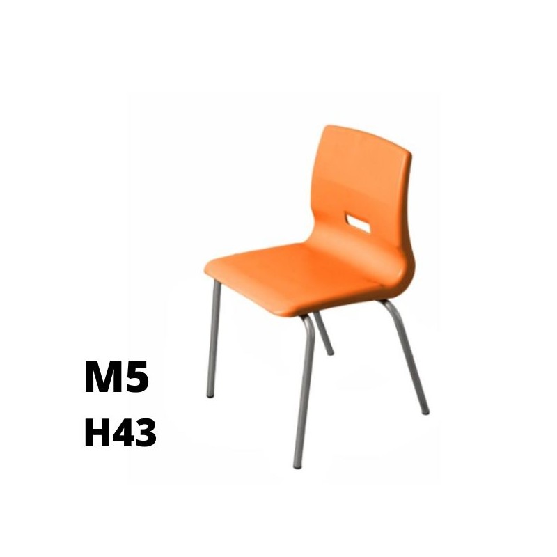 [%Ean%]-1_SD.ST.4GF.M5.AR-arredaLAB-SEDUTA SALICE h43cm, struttura grigia, seduta arancione SD.ST.4GF.M5.AR