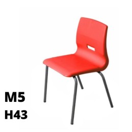 [%Ean%]-1_SD.ST.4GF.M5.RS-arredaLAB-SEDUTA SALICE h43cm, struttura grigia, seduta rosso SD.ST.4GF.M5.RS
