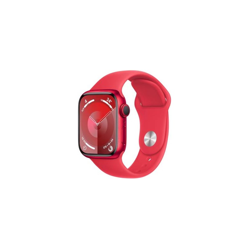 Apple Watch Serie 9 41mm Aluminium (PRODUCT)Red Sport Band (PRODUCT)Red M/L MRXH3QL/A